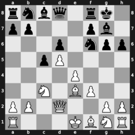 A65t - 6…g6 7.f3 Bg7 8.Bg5 h6 9.Be3 O-O 10.Qd2 - Saemisch