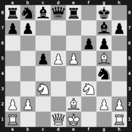 A69j - 10.e5 dxe5 11.fxe5 Ng4 12.Bg5 f6 - Four Pawns Main Line
