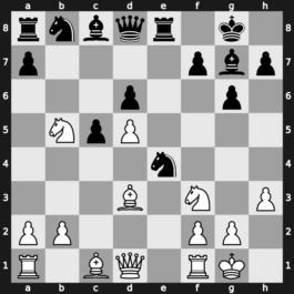 A70y - 7…Bg7 8.h3 O-O 9.Bd3 b5 10.Nxb5 Re8 11.O-O Nxe4 - Classical [+0.30]