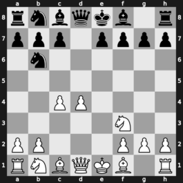 B01z - 2.exd5 Nf6 3.d4 Nxd5 4.c4 Nb6 5.Nf3 - Scandinavian: Marshall [+0.89]