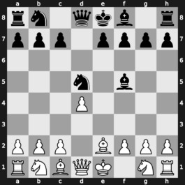 B01s - 2.exd5 Nf6 3.Bb5+ Bd7 4.Be2 Nxd5 5.d4 Bf5 - Scandinavian: [+0.38]