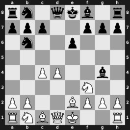 B01z - 2.exd5 Nf6 3.d4 Nxd5 4.c4 Nb6 5.Nf3 Bg4 6.Be2 e6 - Scandinavian: Marshall