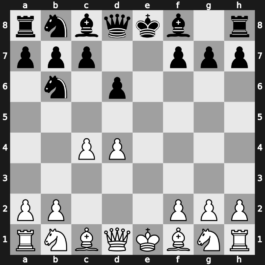 B03o - 3…d6 4.c4 Nb6 5.exd6 exd6 - Exchange