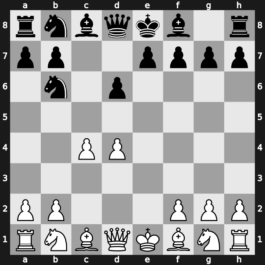 B03r - 3…d6 4.c4 Nb6 5.exd6 cxd6 - Exchange