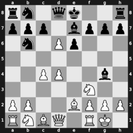 B05q - 5.Be2 e6 6.O-O Be7 7.c4 Nb6 8.exd6 - Modern Main Line [+0.61]