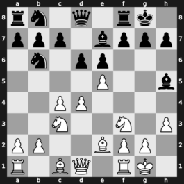 B05o - 5.Be2 e6 6.O-O Be7 7.c4 Nb6 8.h3 Bh5 9.Nc3 O-O - Modern Main Line