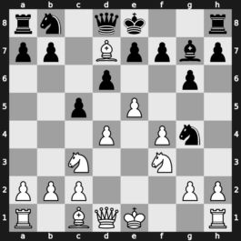 B09v - 4…Bg7 5.Nf3 c5 6.Bb5+ Bd7 7.e5 Ng4 8.Bxd7+ - Austrian [+0.35]