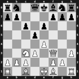 B11j - 4.h3 Bxf3 5.Qxf3 e6 6.d3 - Two Knights [+0.28]
