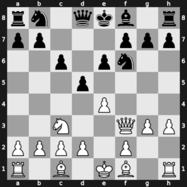 B11i - 4.h3 Bxf3 5.Qxf3 e6 6.g3 Nf6 - Two Knights [+0.29]
