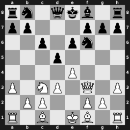B11m - 4.h3 Bxf3 5.Qxf3 e6 6.d3 Nf6 7.a3 - Two Knights [+0.14]
