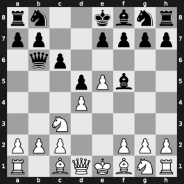 B12v - 2…d5 3.e5 Bf5 4.Nc3 Qb6 - Advance [+0.81]