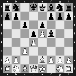 B12n - 2…d5 3.e5 Bf5 4.c3 e6 5.Be2 - Advance Short Variation [+0.19]