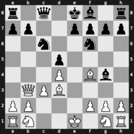 B13l - 3…cxd5 4.Bd3 Nc6 5.c3 Nf6 6.Bf4 Bg4 7.Qb3 Qc8 - Exchange Rubinstein [+0.27]