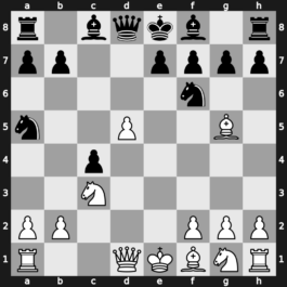B13v - 3…cxd5 4.c4 Nf6 5.Nc3 Nc6 6.Bg5 dxc4 7.d5 Na5 - Panov-Botvinnik Herzog Defence [+0.24]