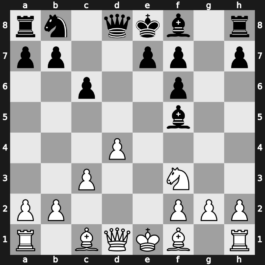 B16l - 6.c3 Bf5 7.Nf3 - Bronstein-Larsen [+0.79]