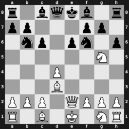 B17u - 5.Bc4 Ngf6 6.Ng5 e6 7.Qe2 Nb6 8.Bd3 h6 - Steinitz [+0.11]