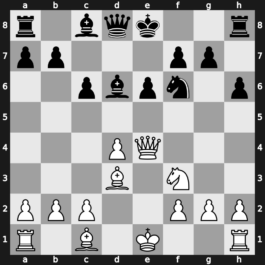 B17o - 5.Ng5 Ngf6 6.Bd3 e6 7.N1f3 Bd6 8.Qe2 h6 9.Ne4 Nxe4 10.Qxe4 Nf6 - Steinitz Main Line [+0.44]