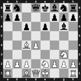 B18j - 5.Ng3 Bg6 6.Bc4 e6 7.N1e2 - Classical [-0.11]