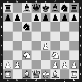 B21w - 2…cxd4 3.c3 dxc3 4.Nxc3 Nc6 5.Nf3 - Smith-Morra [-0.30]