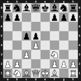 B22d - 2…e6 3.d4 d5 4.exd5 exd5 5.Nf3 - Alapin [+0.11]