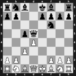 B22j - 2…d5 3.exd5 Qxd5 4.d4 Nf6 - Alapin