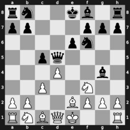 B22l - 2…d5 3.exd5 Qxd5 4.d4 Nf6 5.Nf3 Bg4 6.Be2 e6 - Alapin [+0.09]