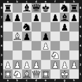 B31o - 4.O-O Bg7 5.Re1 e5 - Rossolimo [+0.22]