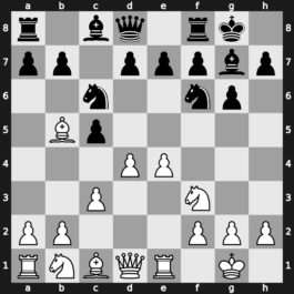 B31n - 4.O-O Bg7 5.Re1 Nf6 6.c3 O-O 7.d4 - Rossolimo [+0.20]