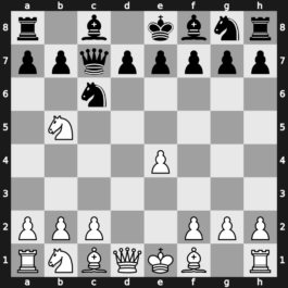 B32g - 3…cxd4 4.Nxd4 Qc7 5.Nb5 - Flohr [+0.35]