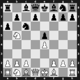 B32k - 3…cxd4 4.Nxd4 e5 5.Nb5 a6 - Loewenthal [+0.57]