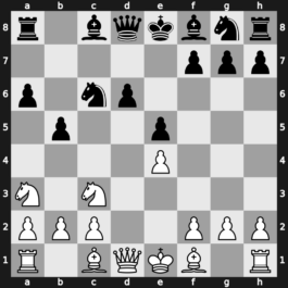 B32q - 3…cxd4 4.Nxd4 e5 5.Nb5 d6 6.N1c3 a6 7.Na3 b5 - Loewenthal Kalashnikov [+0.44]