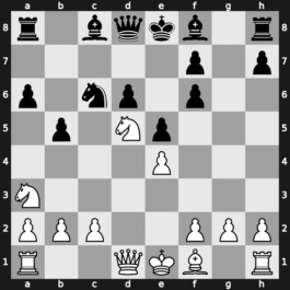 B33s - 5.Nc3 e5 6.Ndb5 d6 7.Bg5 a6 8.Na3 b5 9.Bxf6 gxf6 10.Nd5 - Pelikan Chelyabinsk