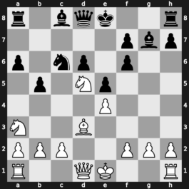 B33t - 5.Nc3 e5 6.Ndb5 d6 7.Bg5 a6 8.Na3 b5 9.Bxf6 gxf6 10.Nd5 Bg7 11.Bd3 - Pelikan Chelyabinsk [+0.27]
