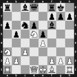 B33o - 5.Nc3 e5 6.Ndb5 d6 7.Bg5 a6 8.Na3 b5 9.Nd5 Be7 10.Bxf6 Bxf6 11.c3 O-O - Pelikan Chelyabinsk [+0.15]