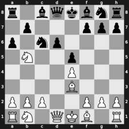 B44m - 5.Nb5 d6 6.Bf4 e5 7.Be3 a6 - Taimanov Szen [+0.25]