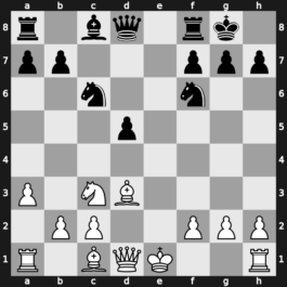 B45u - 5…Nf6 6.Ndb5 Bb4 7.a3 Bxc3+ 8.Nxc3 d5 9.exd5 exd5 10.Bd3 O-O - Taimanov Four Knights [+0.26]