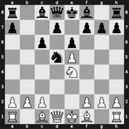 B45m - 5…Nf6 6.Nxc6 bxc6 7.e5 Nd5 8.Ne4 - Taimanov Four Knights [+0.59]
