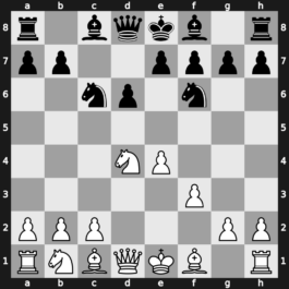 B54i - 4…Nf6 5.f3 Nc6 - Prins (Moscow) [+0.37]