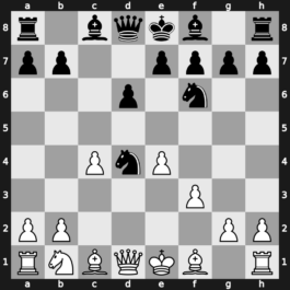 B54j - 4…Nf6 5.f3 Nc6 6.c4 Nxd4 - Prins (Moscow) [+0.43]