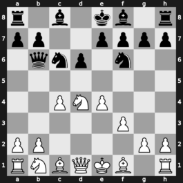 B54k - 4…Nf6 5.f3 Nc6 6.c4 Qb6 - Prins (Moscow) [+0.38]