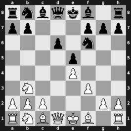 B54m - 4…Nf6 5.f3 e5 6.Nb3 - Prins (Moscow) [-0.24]