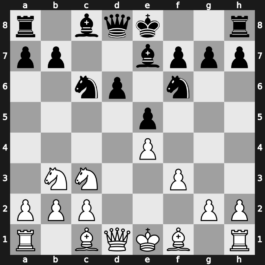 B56n - 5…Nc6 6.f3 e5 7.Nb3 Be7 - Open [+0.14]