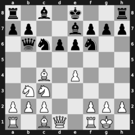 B57n - 6…Qb6 7.Nb3 e6 8.O-O Be7 - Sozin Benko [+0.22]