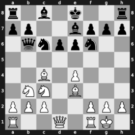 B57o - 6…Qb6 7.Nb3 e6 8.O-O Be7 9.Be3 - Sozin Benko [+0.23]