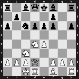 B63i - 7…h6 8.Bxf6 gxf6 9.O-O-O a6 - Richter-Rauzer [+0.76]