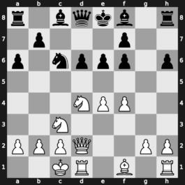 B63j - 7…h6 8.Bxf6 gxf6 9.O-O-O a6 10.f4 - Richter-Rauzer [+0.80]