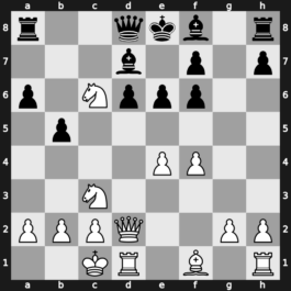 B67o - 9.f4 b5 10.Bxf6 gxf6 11.Nxc6 - Richter-Rauzer [+0.57]