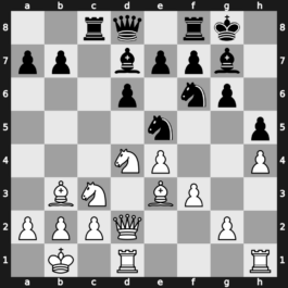 B78k - 10…Rc8 11.Bb3 Ne5 12.h4 h5 13.Kb1 - Dragon Yugoslav Main Line [+0.40]