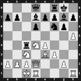 B78i - 10…Rc8 11.Bb3 Ne5 12.h4 Nc4 13.Bxc4 Rxc4 14.h5 - Dragon Yugoslav Main Line Nc4: [+1.13]