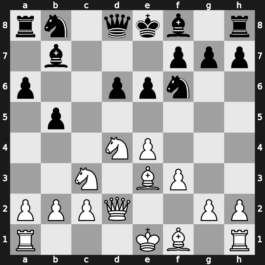 B80l - 6.Be3 a6 7.f3 b5 8.Qd2 Bb7 - Scheveningen English [+0.88]